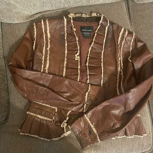 Women genuine leather jacket